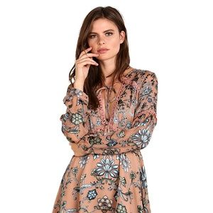 For Love and Lemons Saffron Teal Mini Dress - NWOT